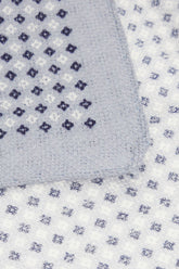 Embroidered linen blend pocket square -  | Wise