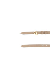 Dove grey leather belt -  | Wise