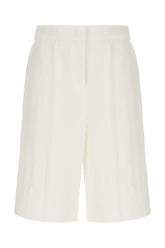 Bermuda in misto lino bianco -  | Wise