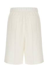 Bermuda in misto lino bianco -  | Wise