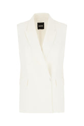 Gilet in misto lino bianco -  | Wise
