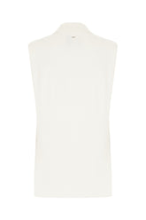 Gilet in misto lino bianco -  | Wise