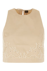 Top in cotone beige -  | Wise