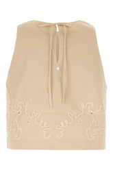 Top in cotone beige -  | Wise