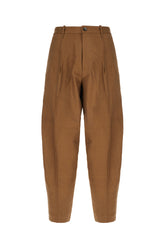 Pantalone in misto lino stretch marrone -  | Wise