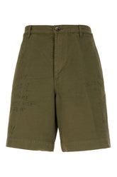 Bermuda in cotone verde militare -  | Wise
