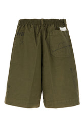 Bermuda in cotone verde militare -  | Wise