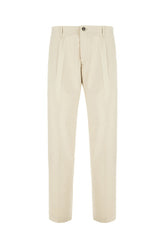 Pantalone in cotone stretch sabbia -  | Wise
